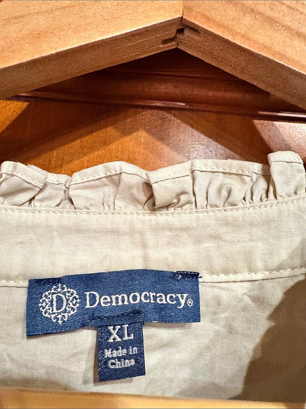 Democracy Embroidered Peasant Top - Picture 3 of 7
